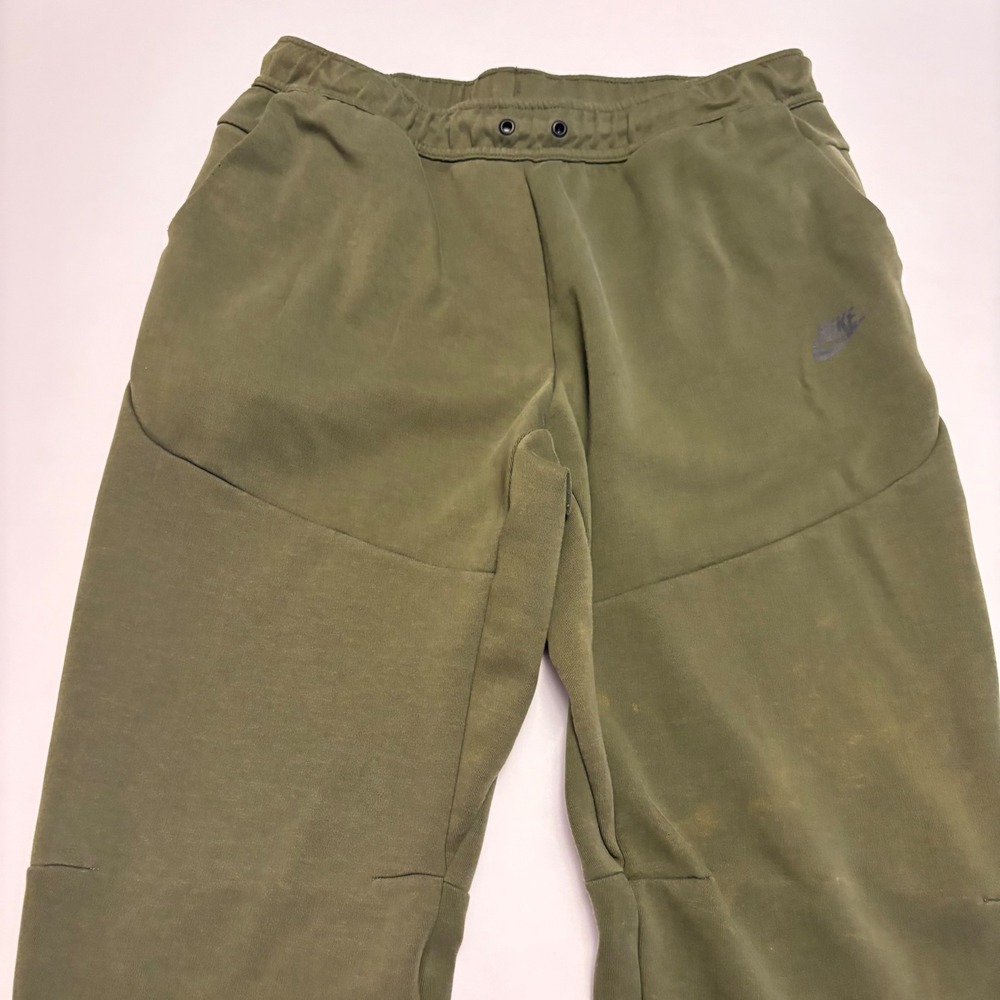 Nike Tech Fleece Joggers Men XL Olive Green Tapered Sweatpants 805162-325